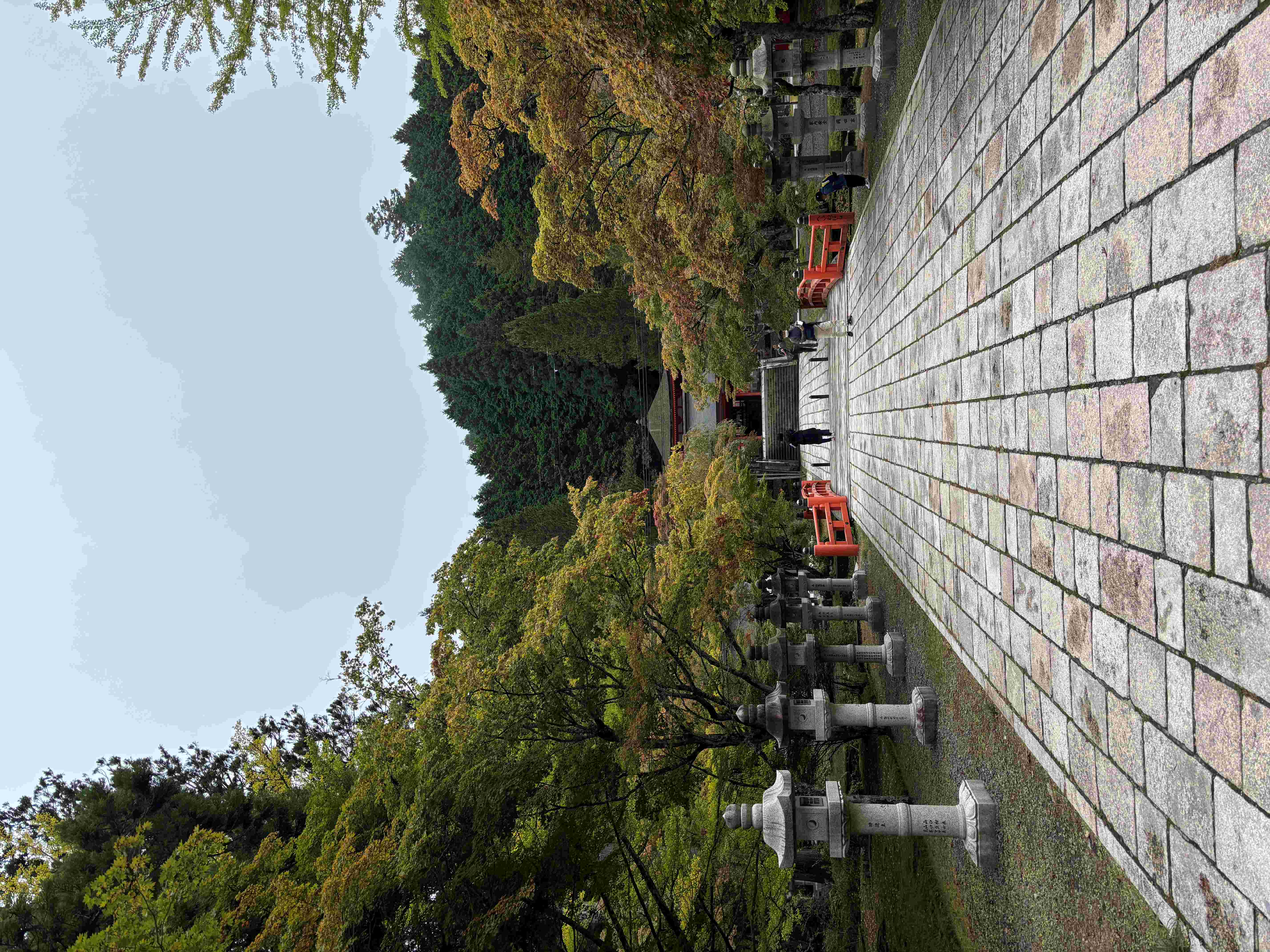 Okuno-in Cemetery Koyasan lanterns at dusk