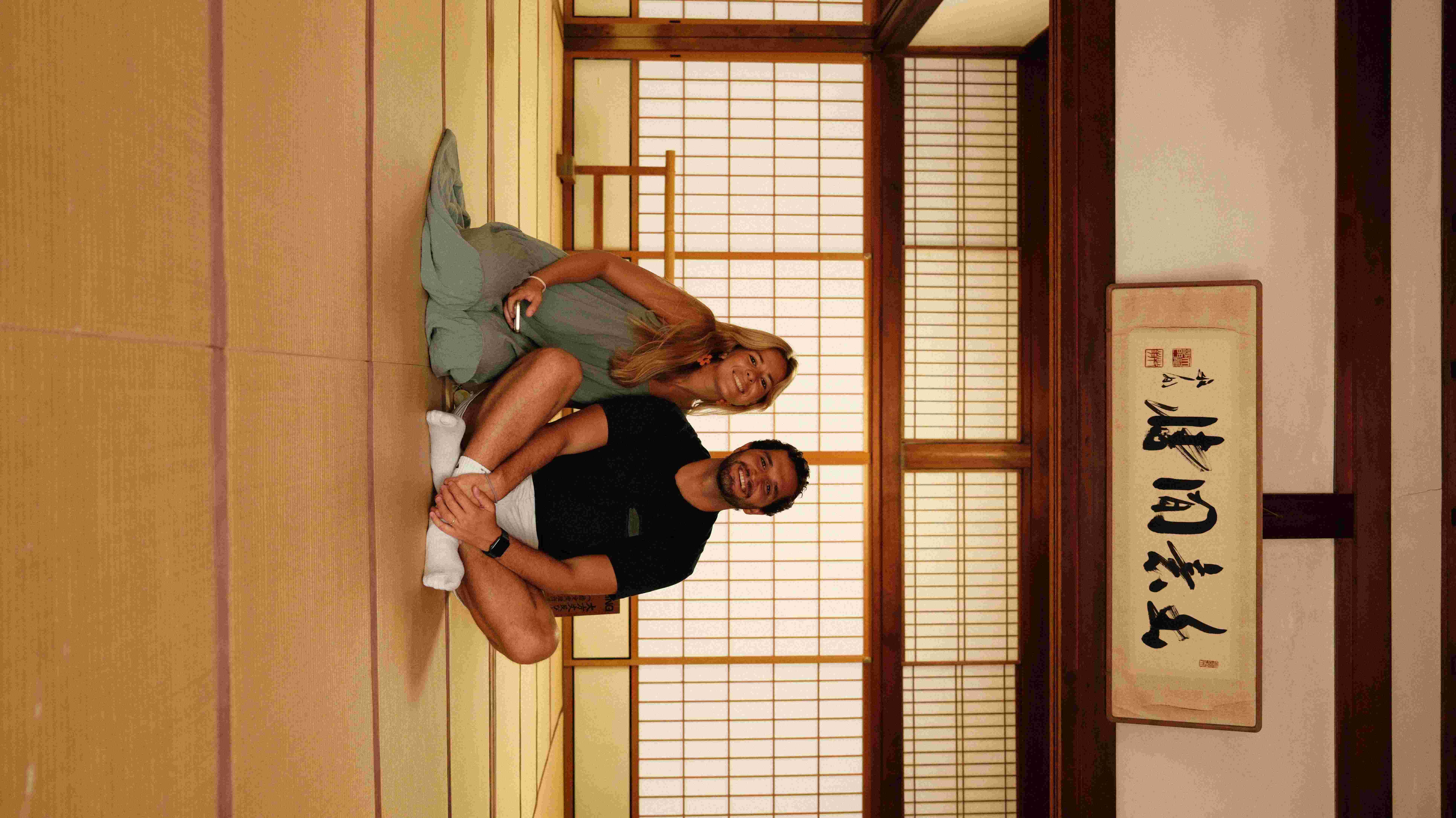 Us visiting Kyoto temple