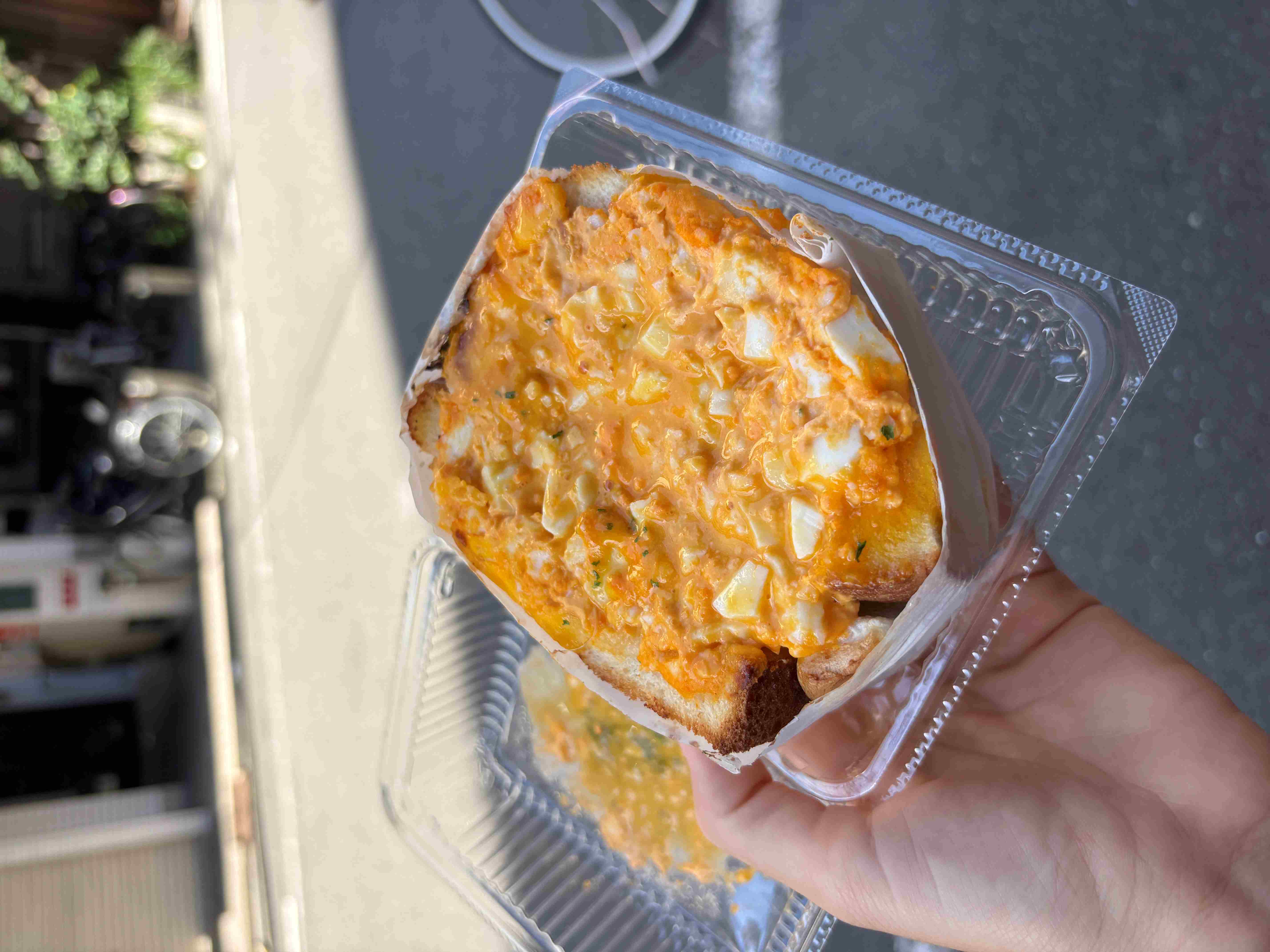 Osaka street food egg salad sando