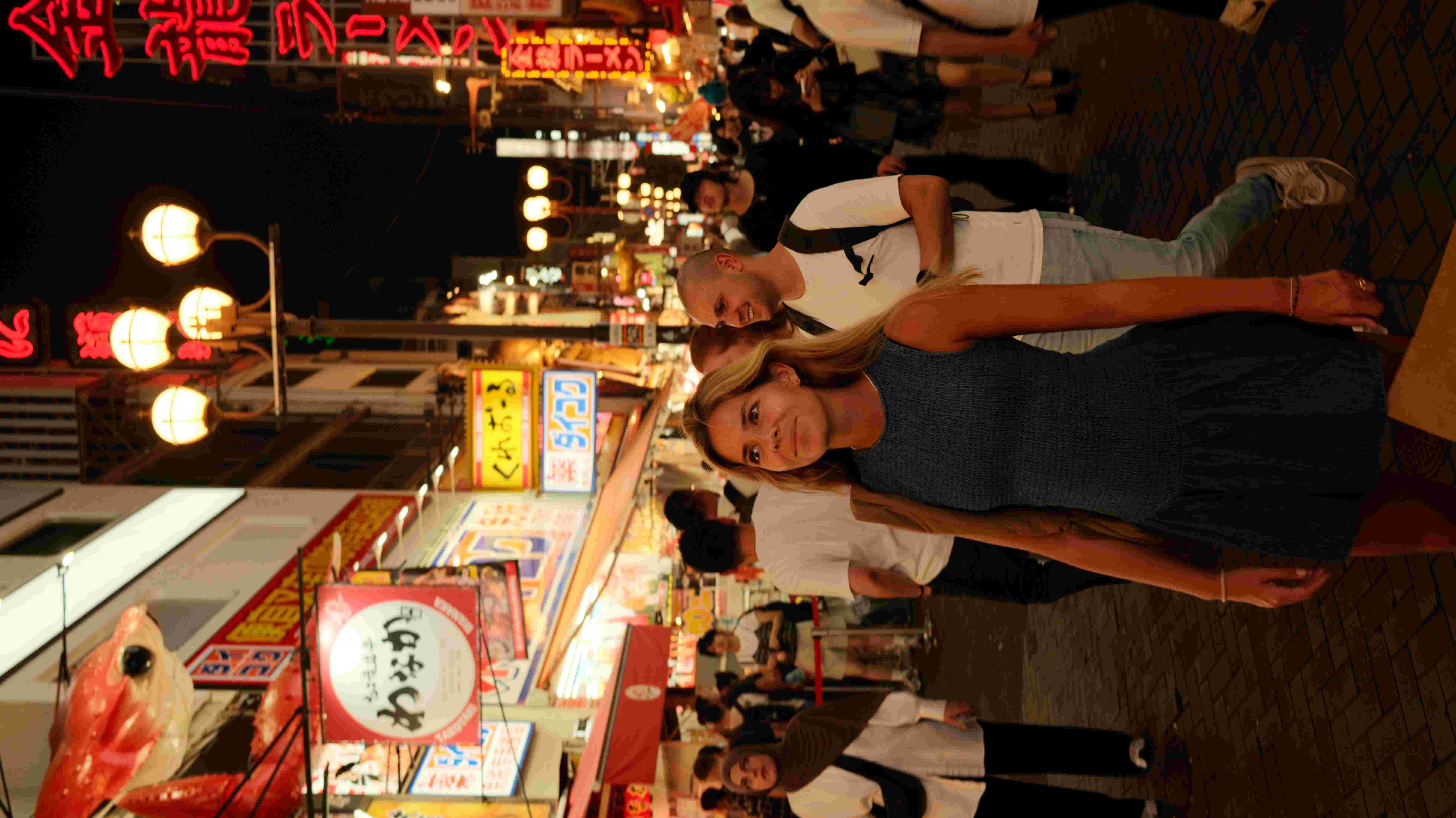 Dotonbori canal neon lights Osaka