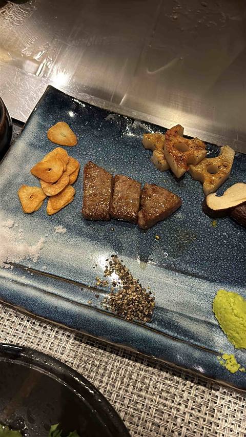Kobe beef dinner