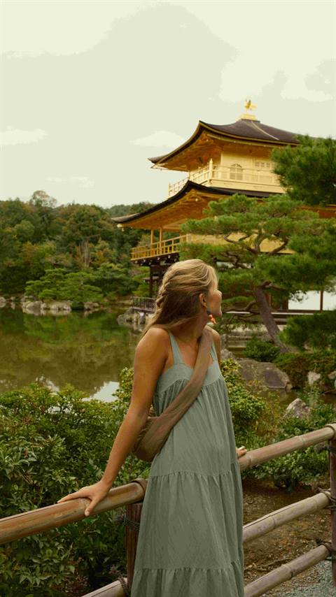 Maria at Kyoto's Golden Temple