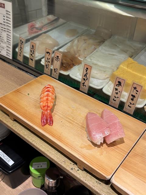 Tuna and seafood board at Tsukiji Market