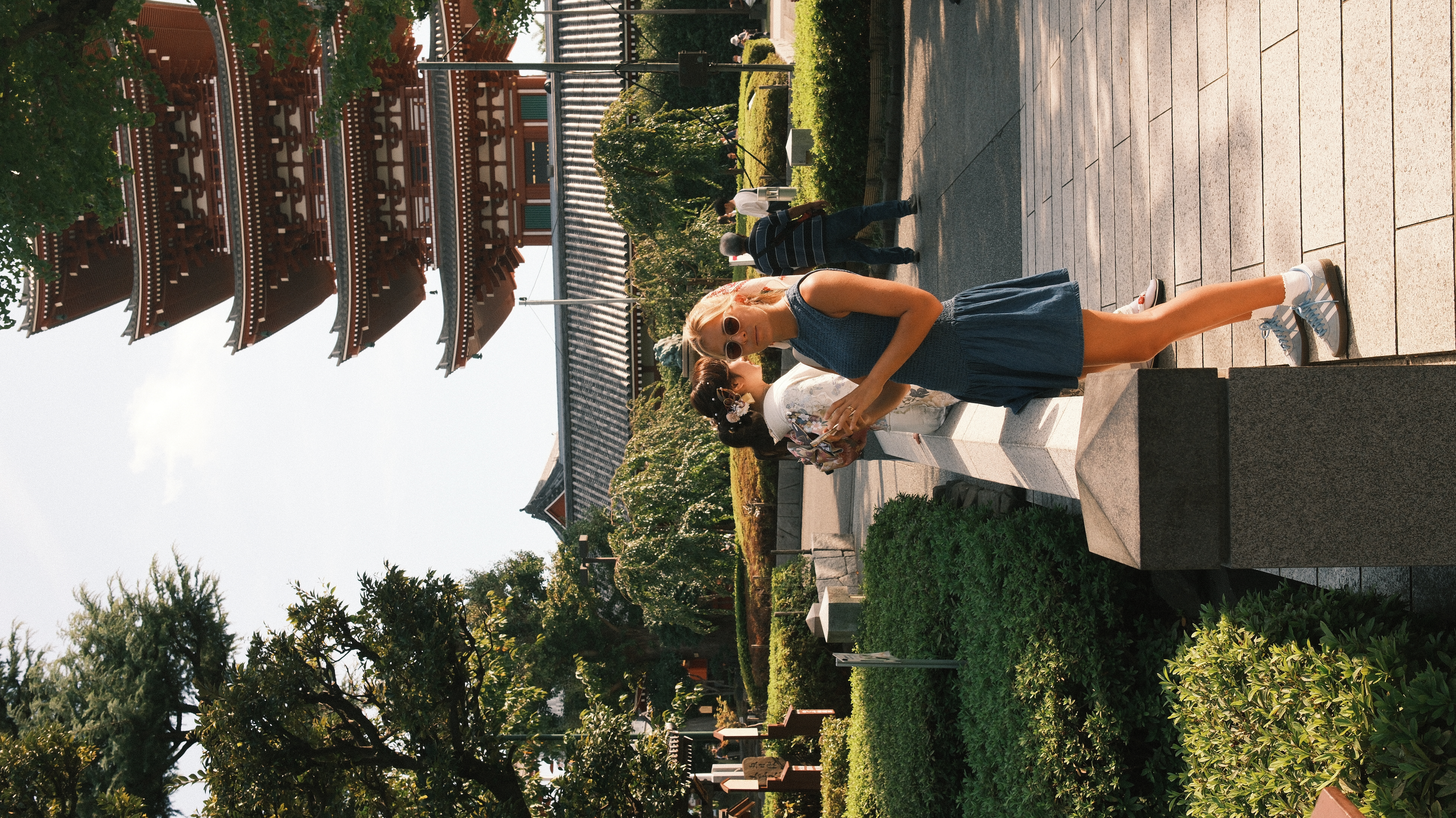 Maria at Sensō-ji pagoda, Asakusa Tokyo