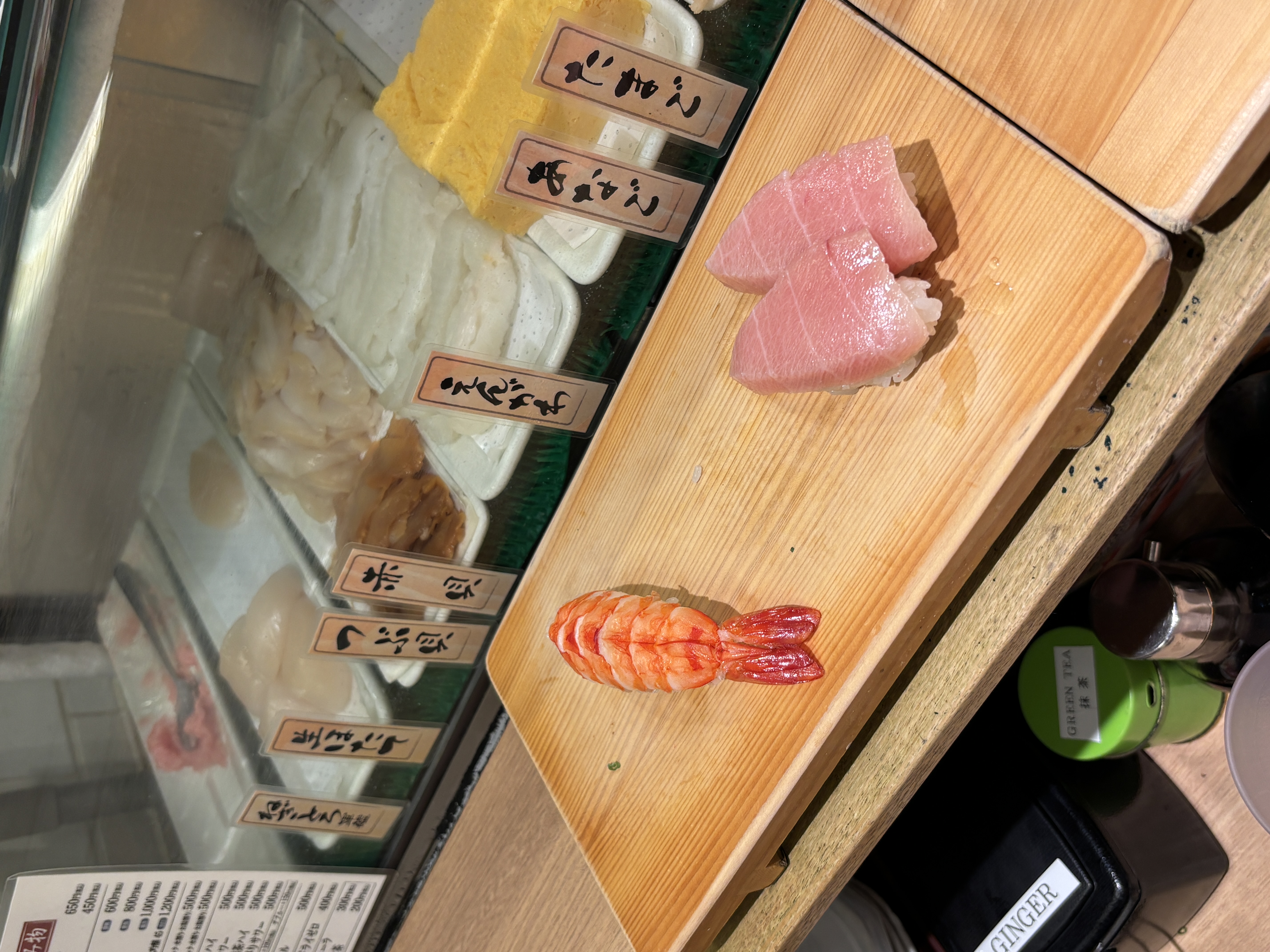 Tuna and seafood board at Tsukiji Market