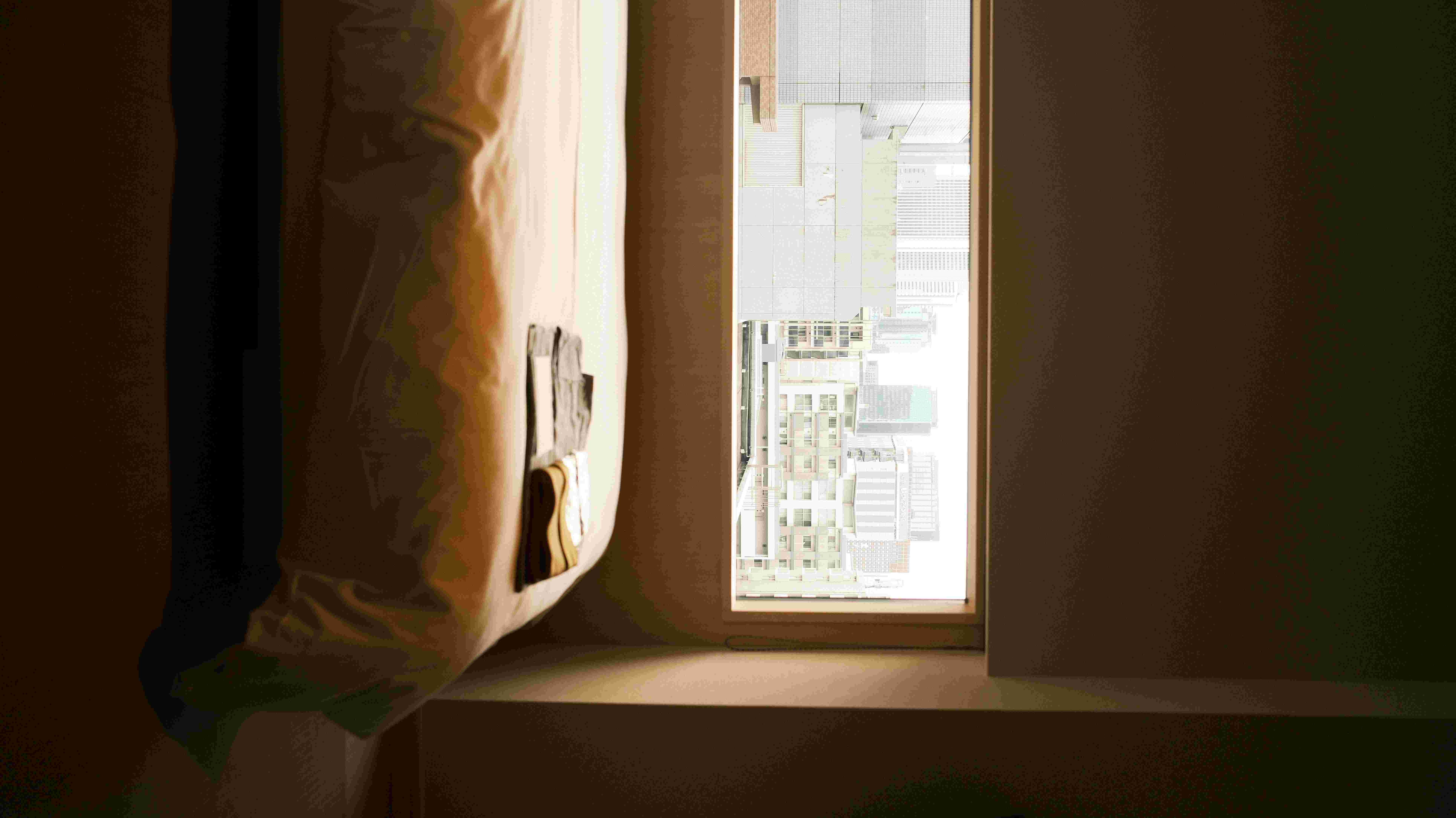 Hotel room view over the Tokyo skyline