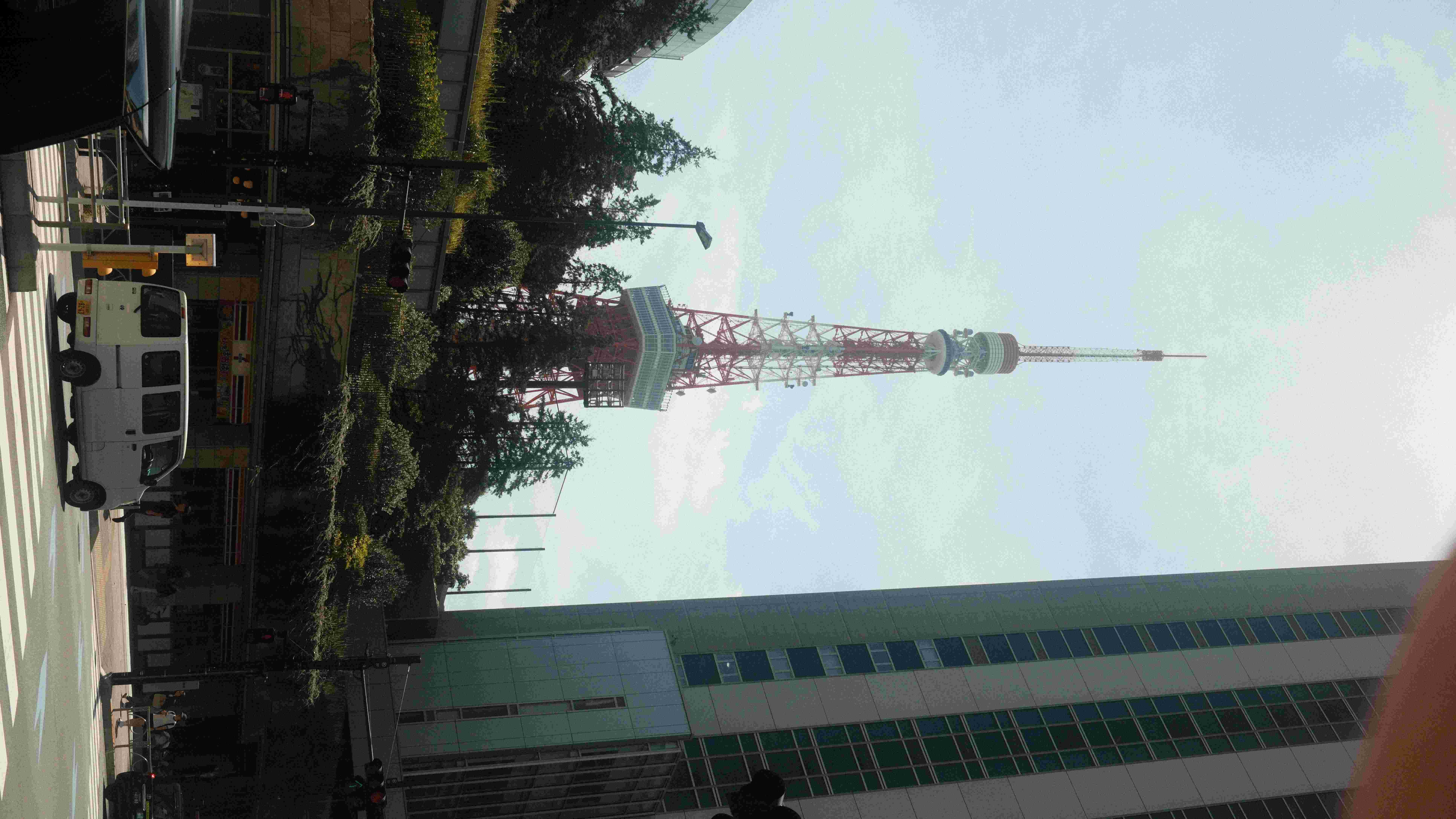 Tokyo Tower rising above the city streets